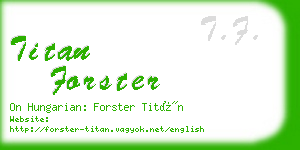 titan forster business card